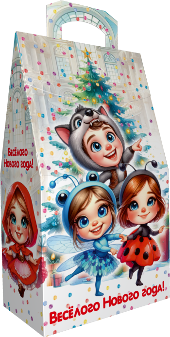 Коробка подарочная Новогодний карнавал, 150х86х270 (+38) мм — изображение 4